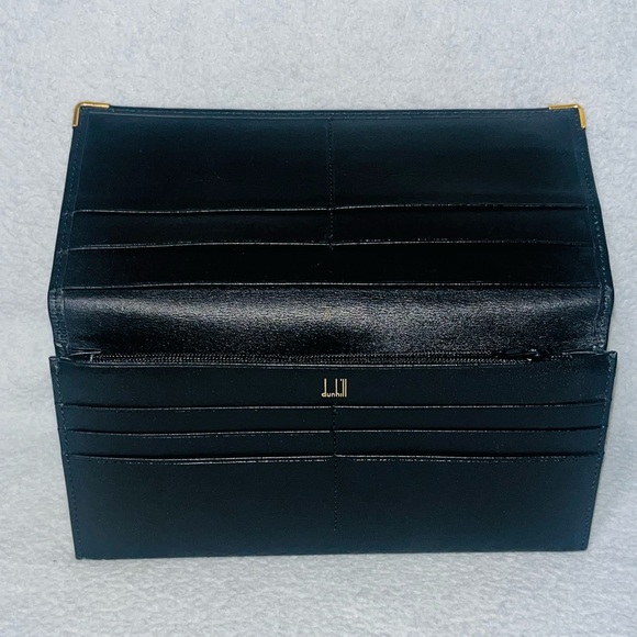 Dunhill Black Leather Long Wallet - Picture 8 of 12